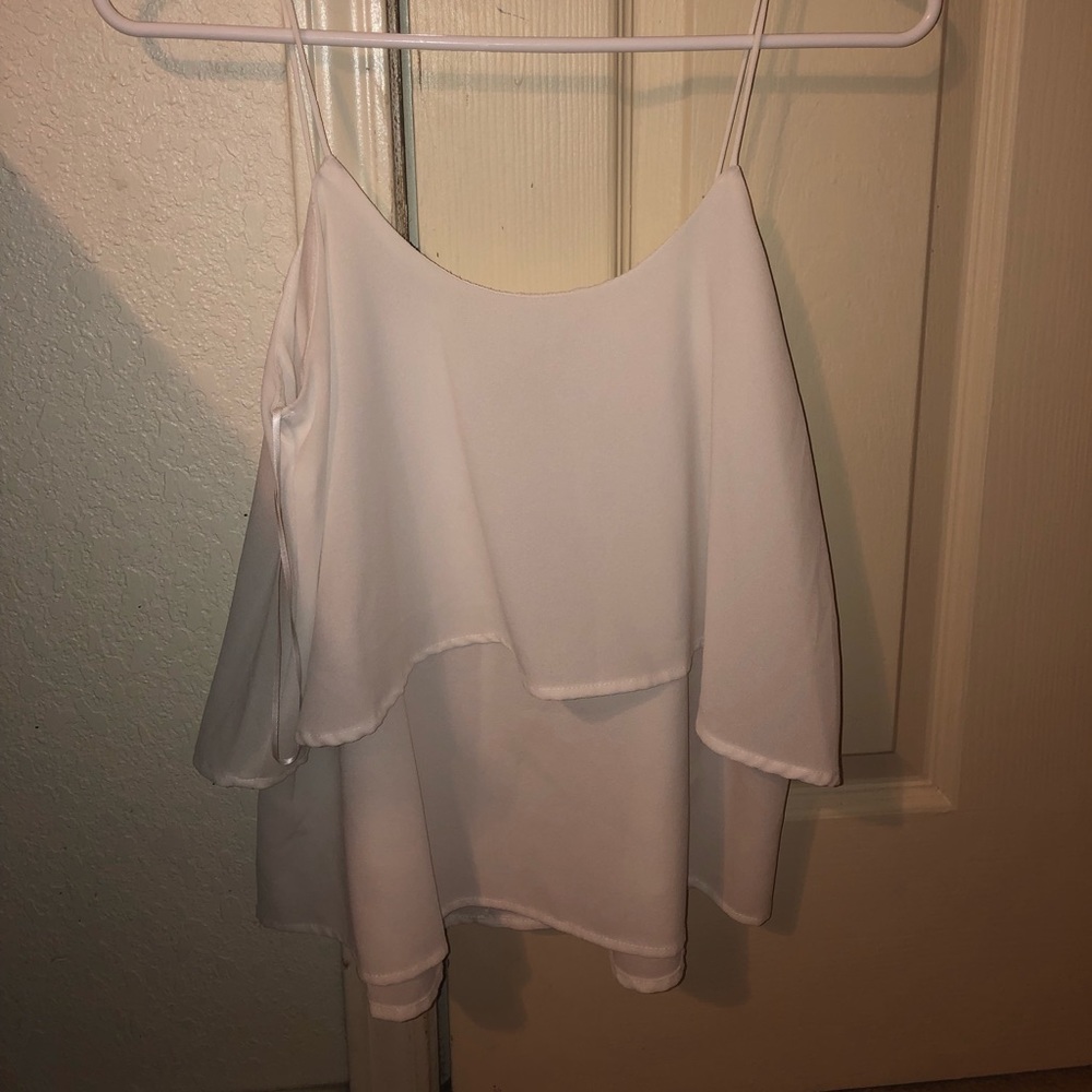 white silky blouse